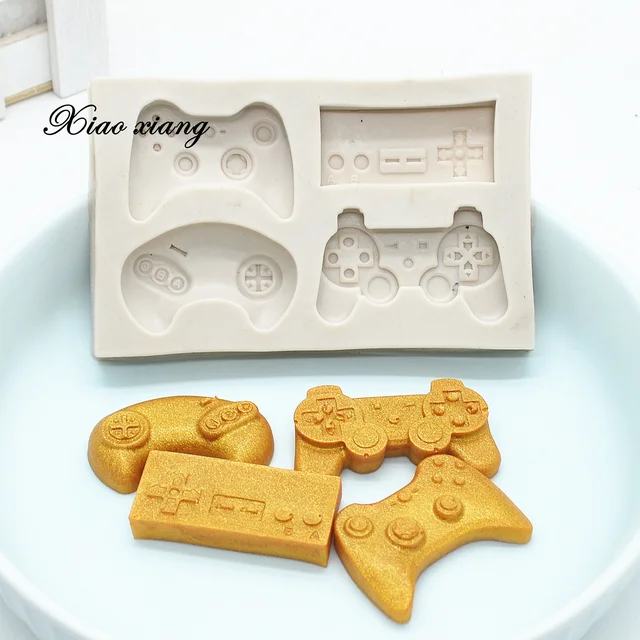 Vezérlő Gamepad Játék Szilikon Formák Billentyűzet Baba Születésnapi Fondant Sütemény Díszítő Szerszámok Cukorkás Csokoládé Gumpaste Penész M1997 - Image 6