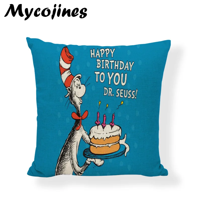15 Высококачественная креативная наволочка Dr. Seuss, рыболовный шарик для дня рождения, гостиной, дивана, офисного кресла, декоративная наволочка - Цвет: 15
