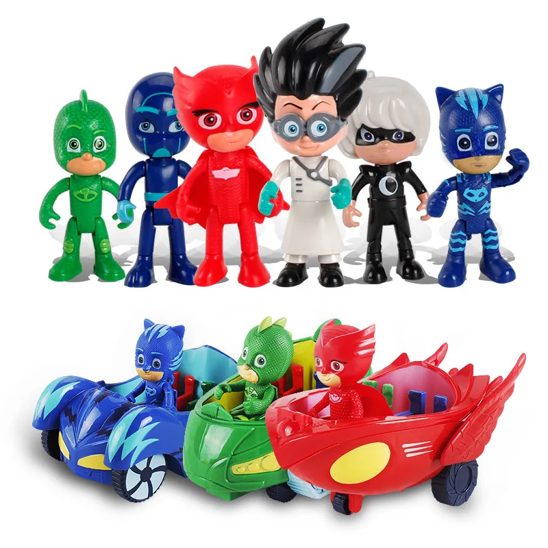 

PJ Masks toys Pajamas Masked Juguete Heroes Small Kids Cat Owl PVC Action Figure Child Boys Girls Parking Set Toys For Children