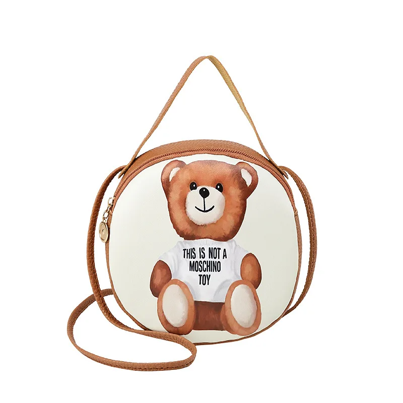 

Sheng chuang Beauty Summer Cartoon Panda Animation Dumbo Embossed Leather Shoulder Cross-body Hand Women's Change Small round Ba