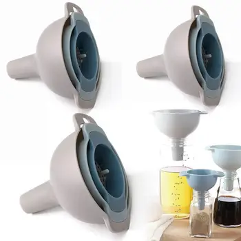 

Multi-Function Foldable Four In One Funnel Set Liquid Funnel Plastic Heat Resistance Stain Resistance Oil Funnel Kitchen Tool