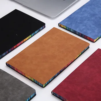 

1Pcs Colorful Kawaii Notebook PU Leather Book Diary Journal Student School Office Supplies Stationery Kids Gift