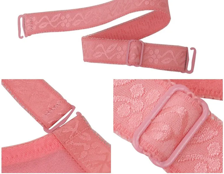Plus Size Bra Adjustable Push Up Side Gathering Furu Lace Mm Shaping C Large Cup D Large E Cup Underwear Bralette+Gift SportBra