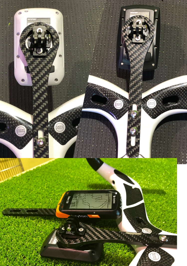 Полный углеродный 3K дорожный велосипедный Руль держатель для Garmin Cateye Bryton iGpsport Blackbird велосипедный держатель для планшета