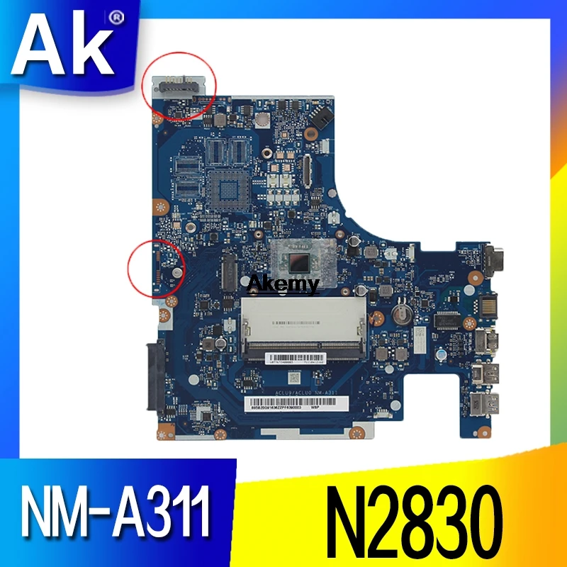 Совершенно aclu9/NM-aclu0 A311 материнская плата для ноутбука lenovo ноутбук с n2830 G50-30 cpu(тест Intel cpu