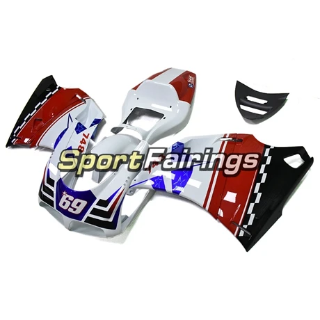 Обтекатели для поездок на мотоцикле Ducati 748 916 996 998 1996 97 98 1999 2000 2001 2002 тела Наборы капюшоны из АБС-пластика Пластик рамы кузова белый Красный, черный, синий цвет