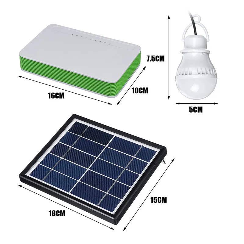 Солнечный светильник ing system портативный аварийный Домашний Светильник с солнечной панелью 2 светодиодный лампы 3 порта для внутреннего и наружного кемпинга