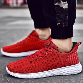 

Men Shoes Summer Wedges Red Sneakers Boys Large Size 55-58 Vulcanized Shoes Male Breathable Air Mesh Casual Shoes For Men