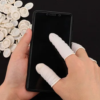 

New Embroidered Eyebrow Color Silicone Eyebrows Finger Set Disposable Latex Embroidered Eyebrows Gloves 100Pcs/Set