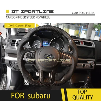 

Carbon Fiber and Leather Replacement Steering Wheel Customized For SUBARU XV BRZ Forester Impreza Outback Tiger Lishi Chi Peng