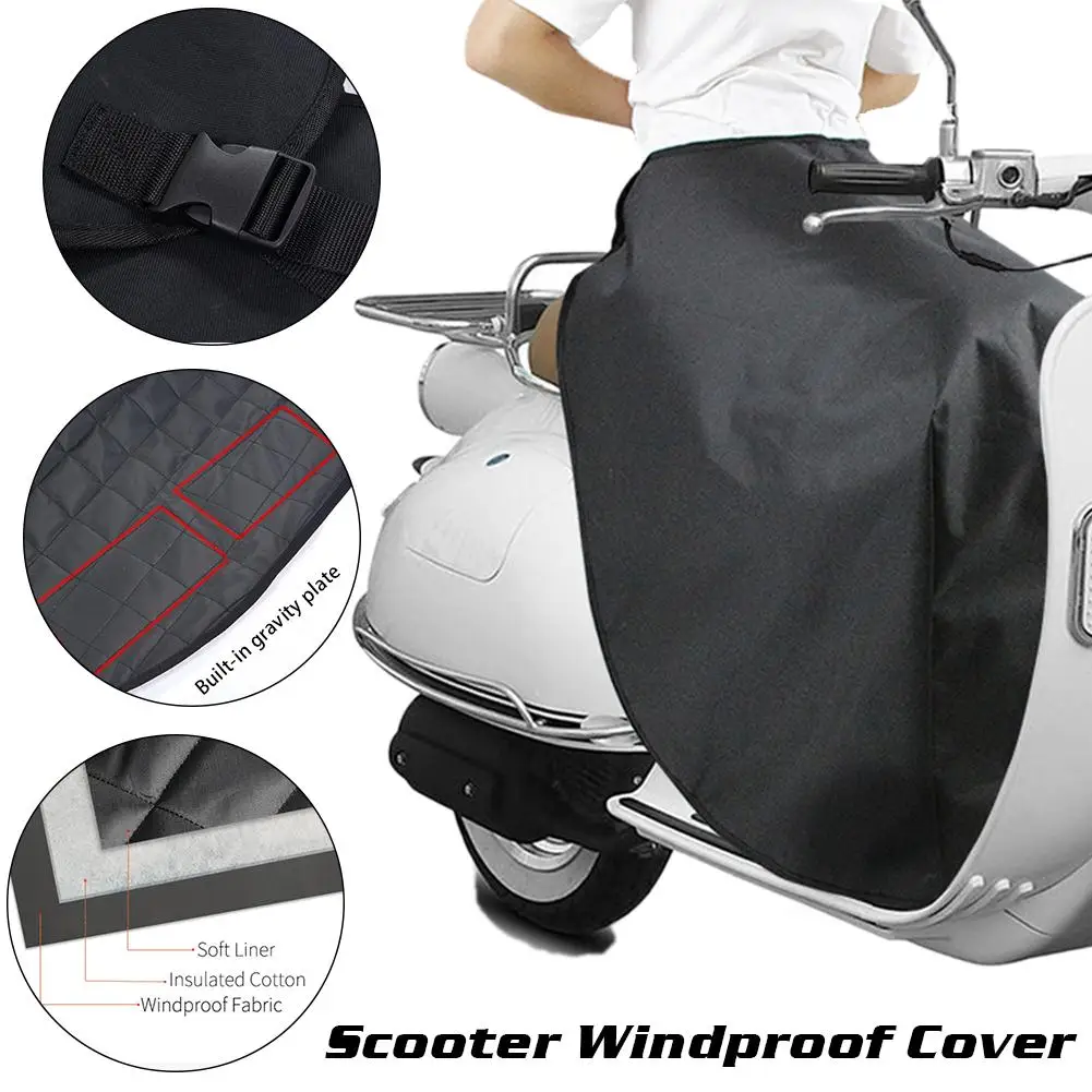 Universal Motorcycle Scooter Leg Cover Black Windproof Waterproof Leg Protection Cover Lap Apron Warm Cover