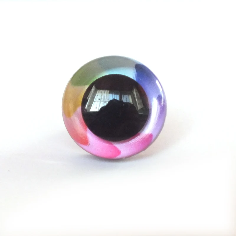 New rainbow eyes--3D Glitter Safety eyes for making doll /toy eyes with washer 7