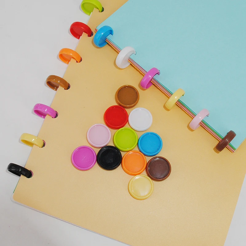 30pcs 19mm Binding Discs Solid Mushroom Binder Binding Button DIY Book Loop Loose-leaf Rings Disc Buckle Office Supplies