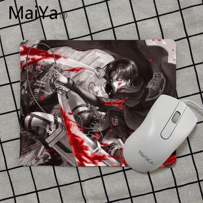 Maiya высокое качество Attack On Titan уникальная настольная панель коврик для игровой мыши Лидер продаж подставка под руку мышь - Цвет: No Lock Edge25x29cm