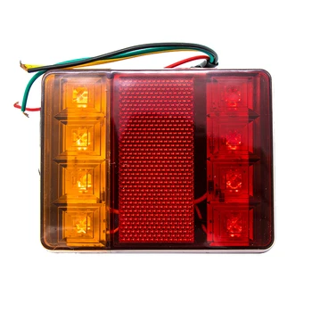 

ABS Plastic Tail lights Accessories 12x2.3 cm Replacement Part 1 Pair 8LED Two-color IP65 Waterproof
