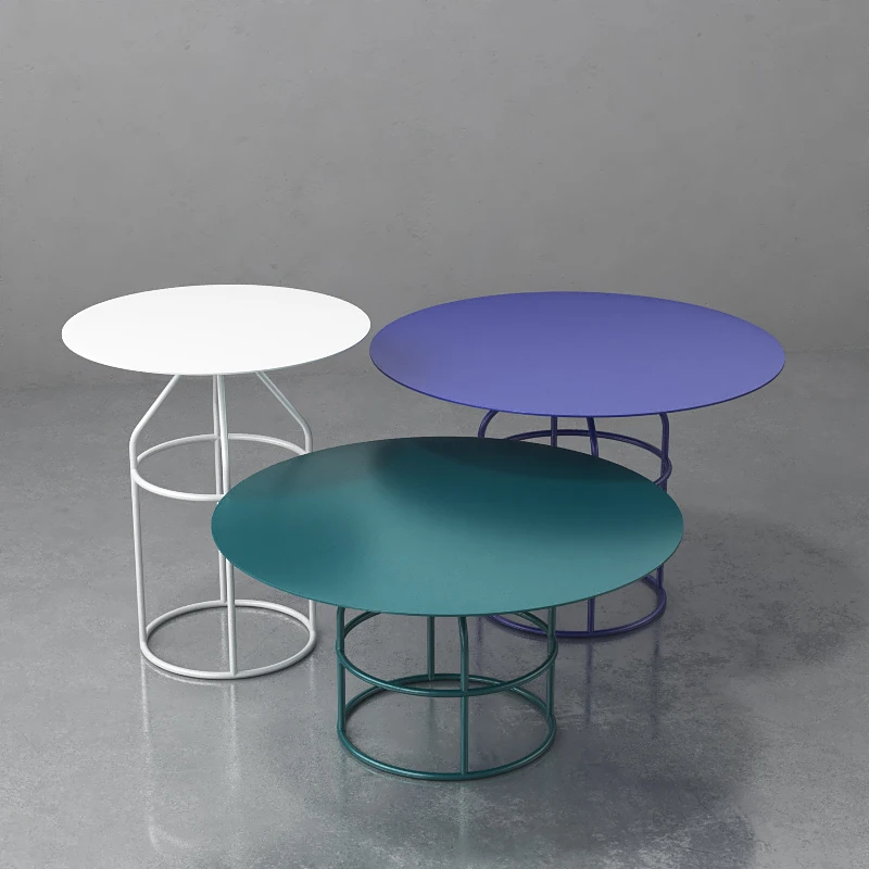 Цветная серия маленький круглый стол Маленький журнальный столик простой скандинавский журнальный столик