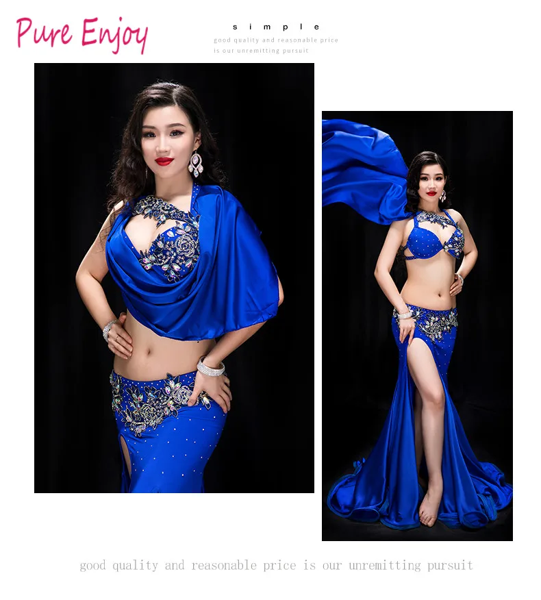 Belly Dance Set Дизайн Новые Сценические Костюмы Гоночный Костюм Ручной Работы Профессиональный Набор Восточных Танцев