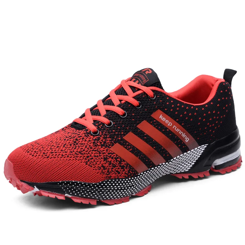 Cajacky кроссовки мужские кроссовки 9908 размера плюс, 47, 46, летние Обувь с дышащей сеткой Для мужчин Спортивная обувь на открытом воздухе спортивные кроссовки легкий - Цвет: Красный