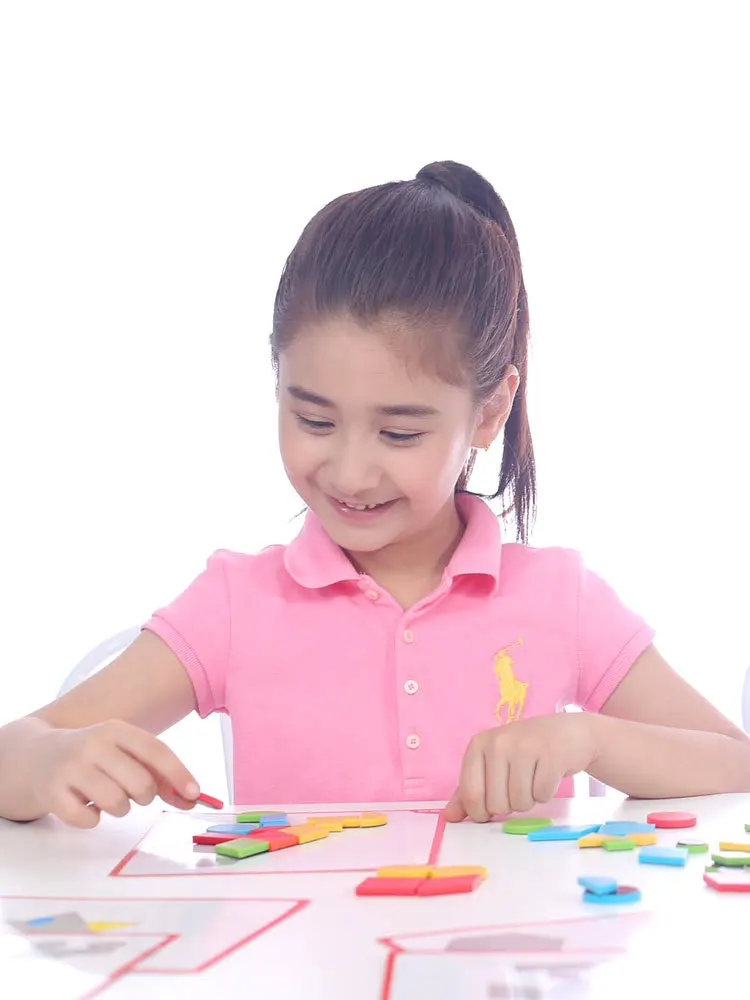 Детская игрушка 3-7 лет деревянные головоломки геометрические развивающие игрушки плоский магнитный, обучающий импорт оптом DIY