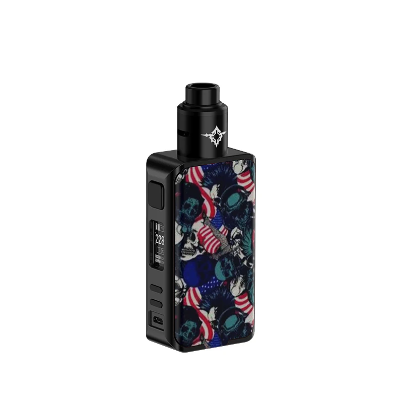 Rincoe Manto pro 228 Вт RDA комплект Питание от двух батарей 18650 с максимальным выходом 228 Вт электронный cigarrete комплект - Цвет: Sugar skull