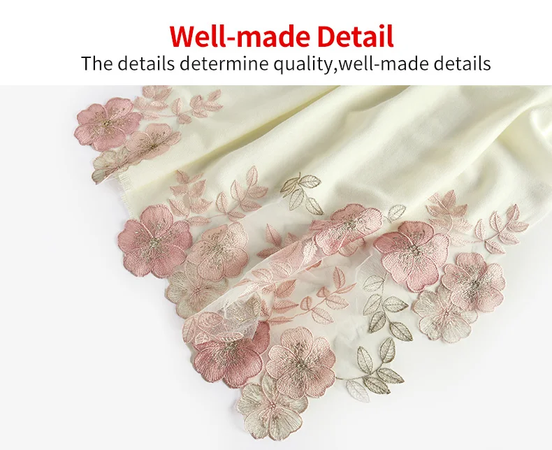 Women Wool Embroidery Scarves for Wedding Brand Shawls and Wraps Ladies Bride Bridesmaid Pashmina Winter Wool Scarfs