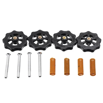 

3D Printer Parts 4PCS Heated Bed Spring Leveling Kit Adjustment Nut + Leveling Spring + M4X30 Screws Kit For 3D Printer Ender 3