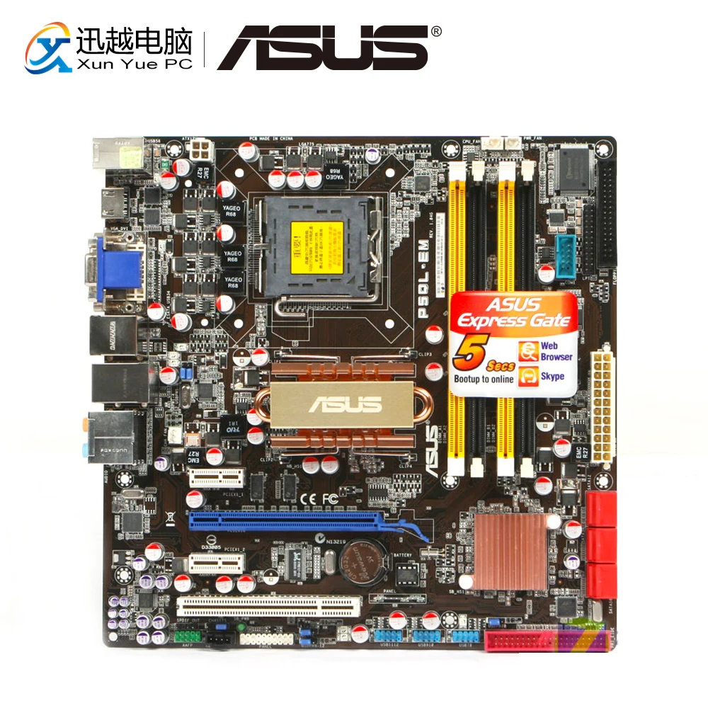 

Asus P5QL-EM Desktop Motherboard G43 LGA 775 For Core 2 DDR2 8G SATA2 USB2.0 HDMI DVI VGA uATX Original Used Mainboard