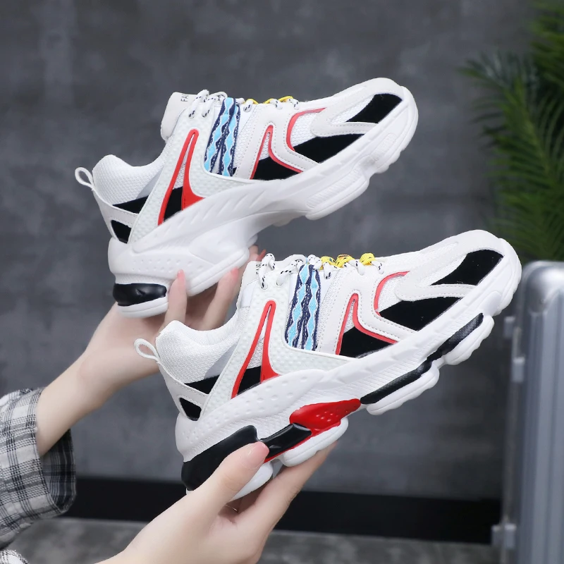 

Lace-up Sneakers Women Flats Comfortable Platform Shoes Women Casual Vulcanized Shoes Rubber Ladies Shoes Autumn Shoes Woman PU