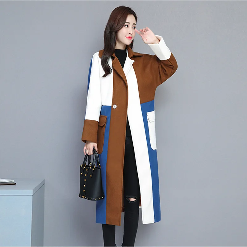

UK Women Plus size Autumn Winter Cassic Simple Maxi Long Coat Female Robe Outerwear