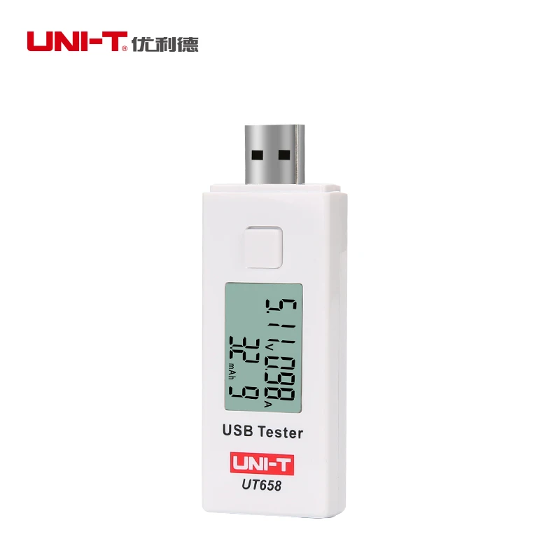 UNI-T UT658 USB цифровой Ток Напряжение мониторы U диск доктор Вольтметр для зарядного устройства амметр емкость Макс 9 в USB мощность тестер - Цвет: UT658