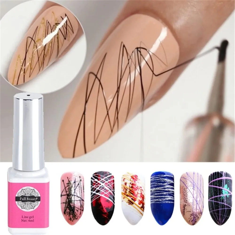 

6ml Nail Spider Gel Web Painting Nail Art UV Gel Wire Drawing Elasticity Point Line Soak Off Gel Spider Varnish Gel Nail Polish