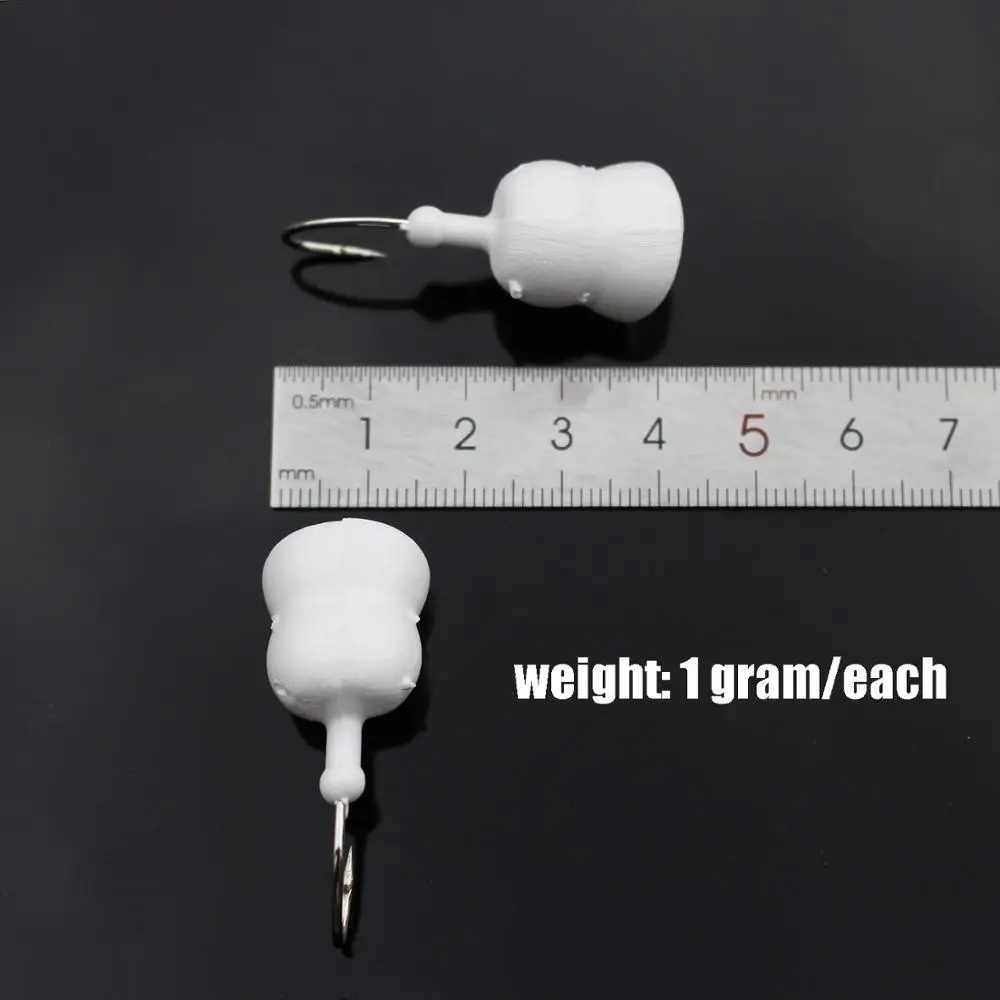 Tigofly 12 pcs/lot Hard Foam Head Hook Frog White Plain DIY Popper Topwater Floating Fly Fishing Tying Materials Flies Lures