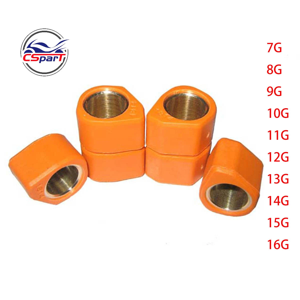 6Pcs Variator Roller 12g Weights 18X14 Performance For GY6 Scooter 125 150cc ATV