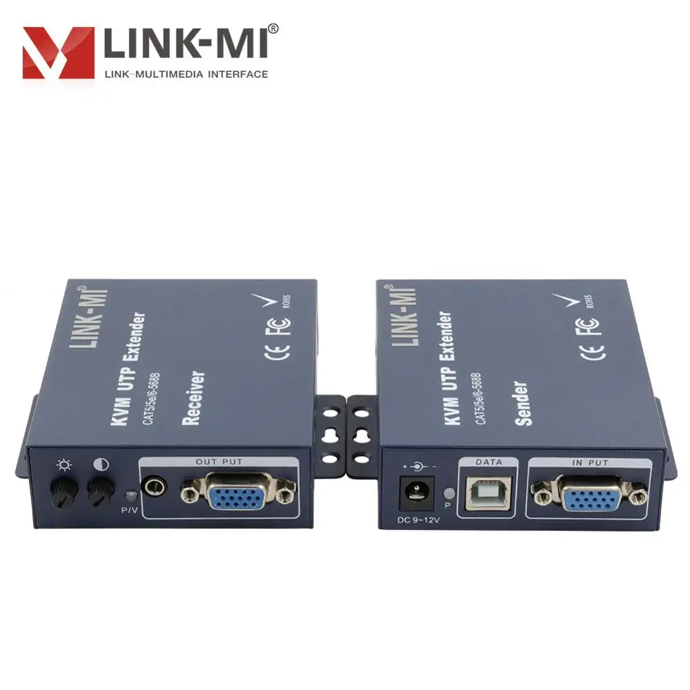 LINK MI K103TRU 300 м VGA USB KVM удлинитель по одной Cat5e/6 utp кабель для клавиатуры мыши и