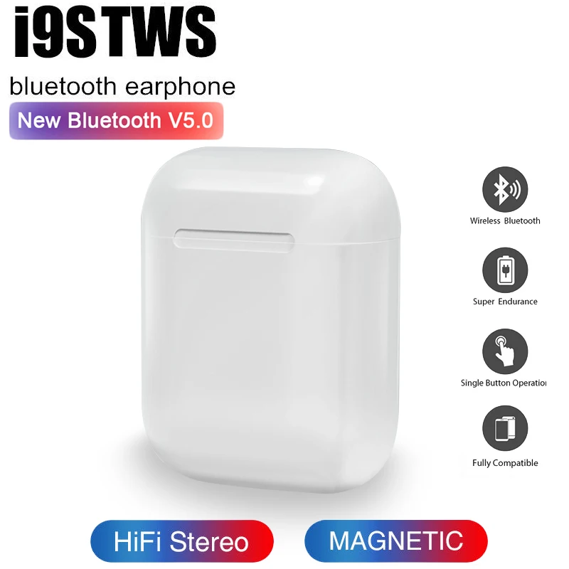 

i9S TWS Stereo Wireless Earphone Mini Bluetooth 5.0 Headphones Headset Invisible Earbuds for all phone pk i7 i11 i12 tws i20 i80