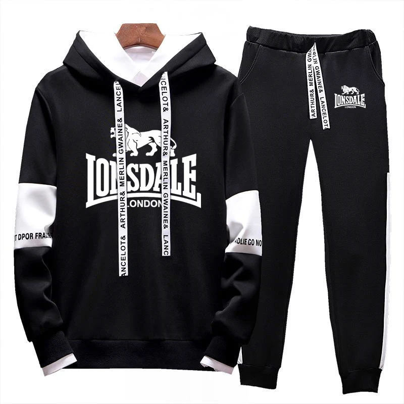 2022 Lonsdale мужские спортивные костюмы Осенние Модные свитшоты с капюшоном и