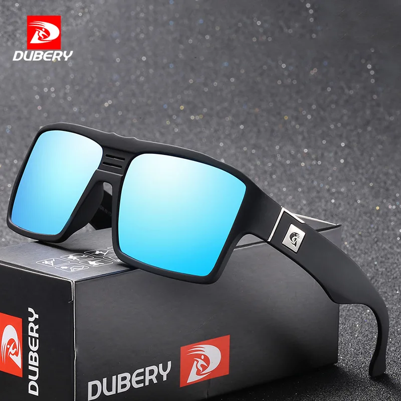DUBERY Men Square Polarized Sunglasses UV400 Outdoor Driving Fishing Glasses Hot 