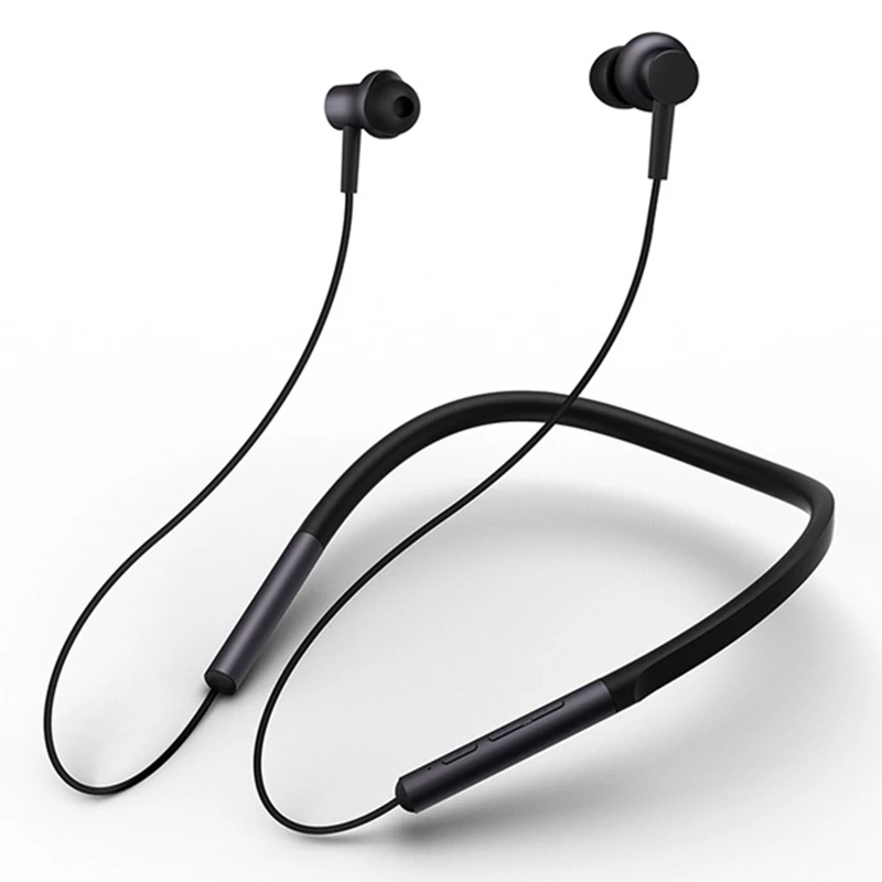 Оригинальные Bluetooth наушники Xiaomi, спортивные беспроводные Bluetooth наушники с микрофоном, двойные динамические наушники, наушники - Цвет: Black