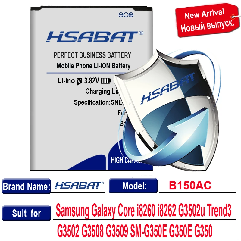 HSABAT 4050 мА/ч, B150AC B150AE Батарея для samsung Galaxy Core i8260 i8262 g3502u Trend3 g3502 g3508 g3509 SM-G350E G350E G350