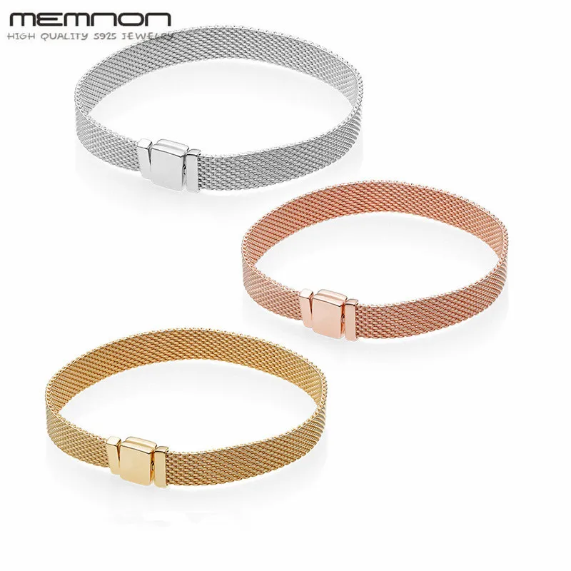 Memnon новый браслетов reflexions для женщин ювелирные изделия 925 стерлингового серебра браслеты fit серебряный медальон для изготовления