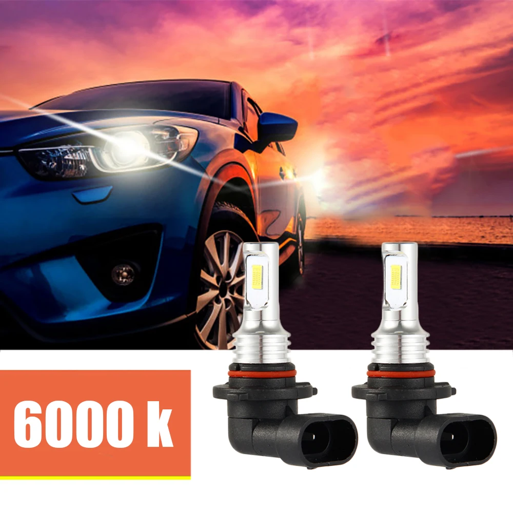 

2pcs 9005 HB3 LED Fog Light Bulbs 9005/HB3 Car Running Lights Auto Driving Lamp 12V 24V 6000K White-Light 80,000 working hours