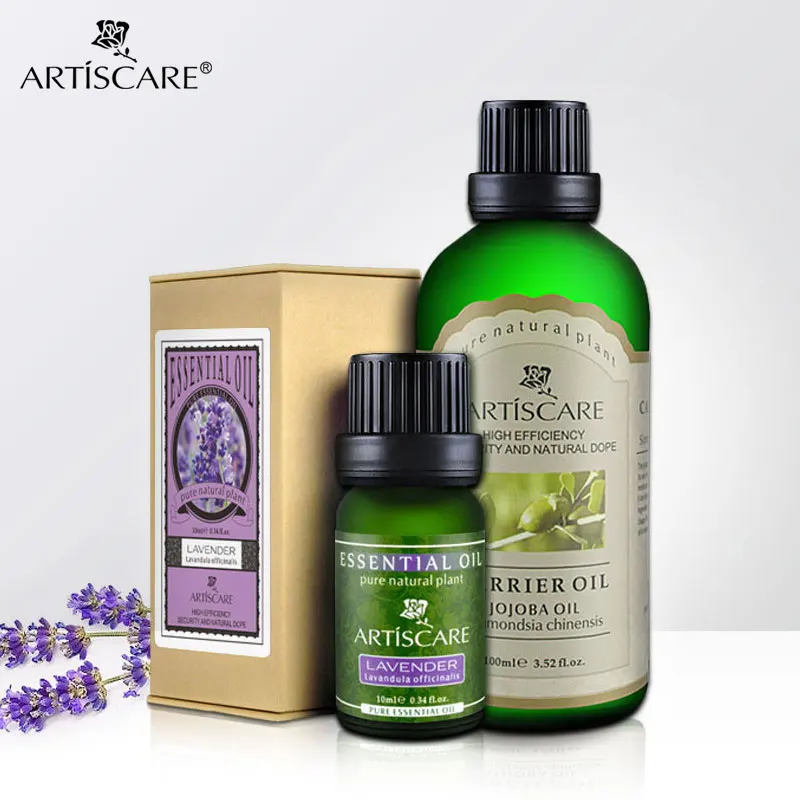 Powerful Fade acne marks high efficiency SETS Lavender pure essential oil + Jojoba base Aromatherapy Massage oils |