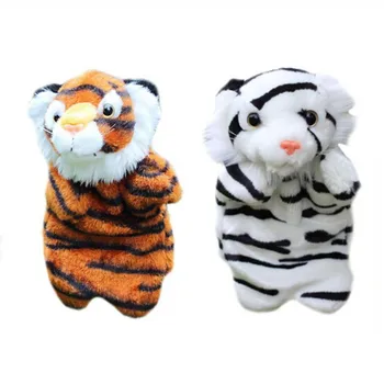 

Cute Cartoon Tiger Shape Hand Puppet Children Baby Appease Toy Doll Animals Gloves Soft Doll Plush Toys For Kids Child 2 Choices