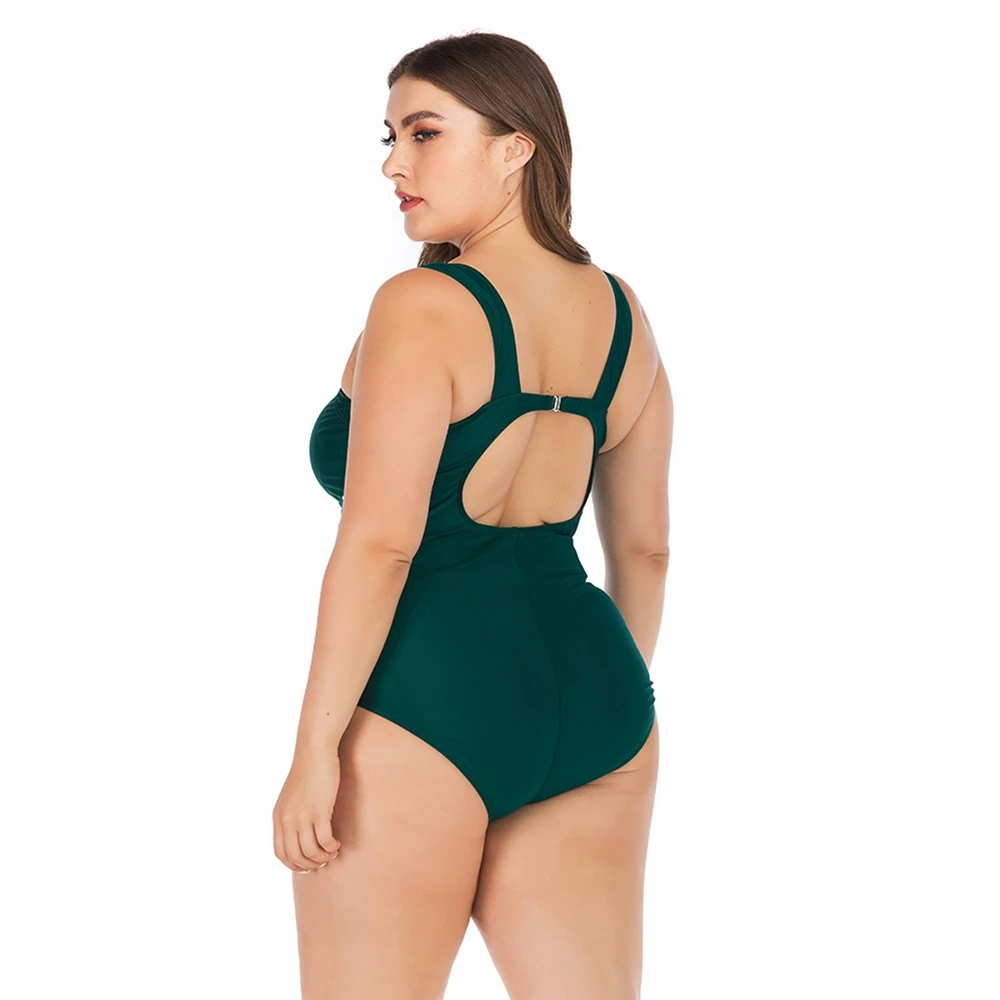Plus Size One Piece Swimwear Women Push Up Bathing Suit Vintage Bandage Beachwear Clothes