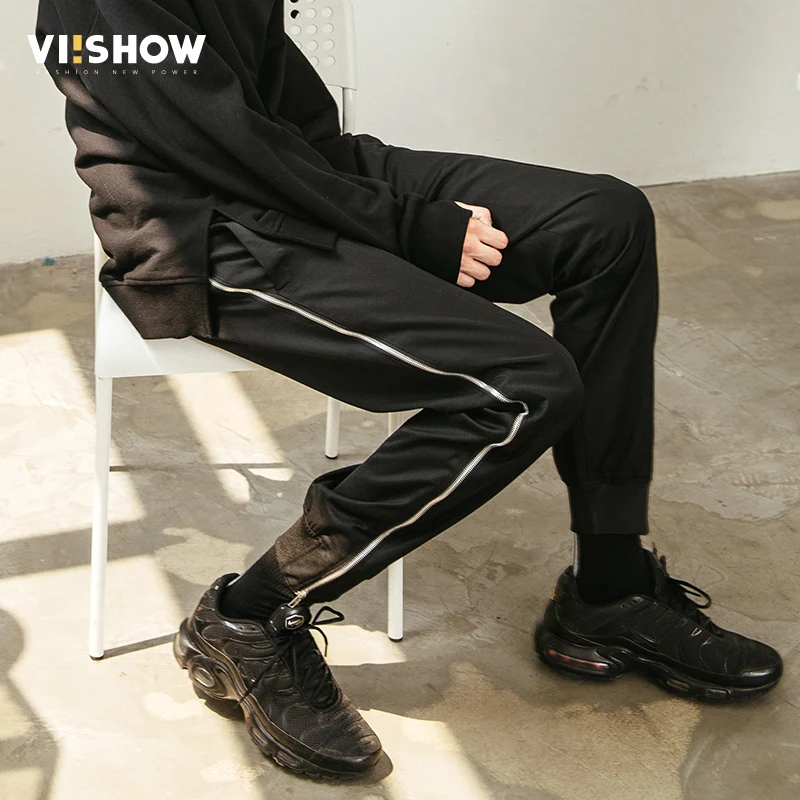VIISHOW летние дизайнерские Брендовые повседневные хлопковые брюки мужские длинные