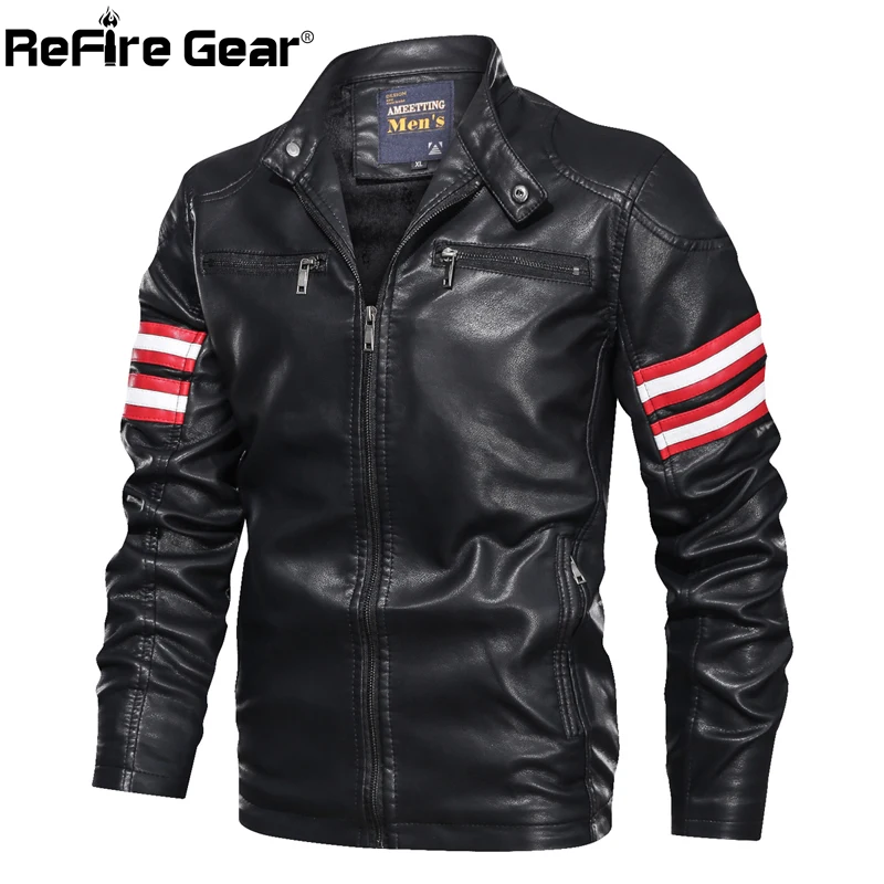 Refire gear куртка-бомбер из искусственной кожи мужская Осенняя модная теплая тактическая мотоциклетная куртка армейская Военная тонкая винтажная одежда