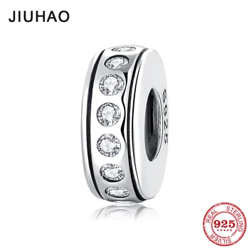 

Fashion 925 Sterling Silver sparkling Multiple CZ Stopper spacer beads Fit Original European Charm Bracelet Jewelry making