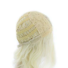 Новые женские светлые парики Короткие вьющиеся волнистые синтетические волосы высокая температура волокна полные парики MS88