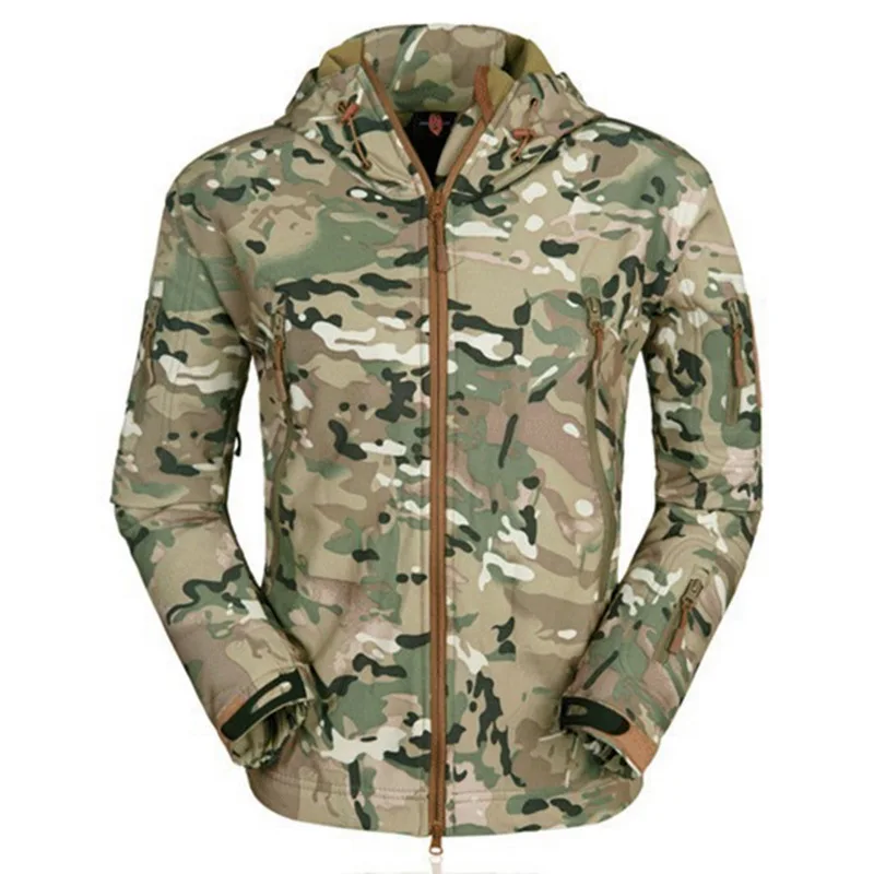green camo Новая весенняя уличная военная куртка, Мужская модная камуфляжная водонепроницаемая куртка с принтом, Повседневная ветровка, куртка с капюшоном, пальто - Цвет: green camo