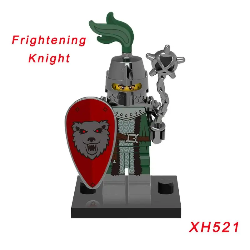 Средневековый замок рыцарь Викинг воины крестоносца эльф римская Спарта римский солдат египетская Atlantis Властелин колец строительный блок - Цвет: xh521